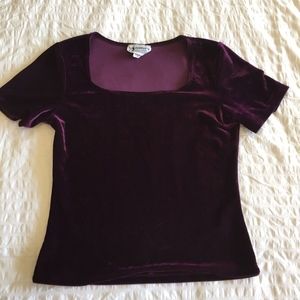 Vintage Velvet Crop Top Made in USA